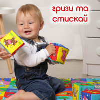 Набір мяких кубиків "Перші тварини" MC 090601-10 розмір одного кубика 8х8х8 см