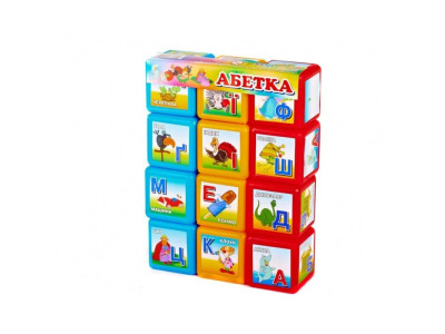 Дитячі розвиваючі кубики "Абетка Велика" 18231 12 шт. в наборі