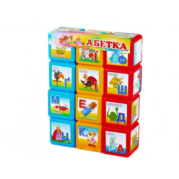 Дитячі розвиваючі кубики "Абетка Велика" 18231 12 шт. в наборі