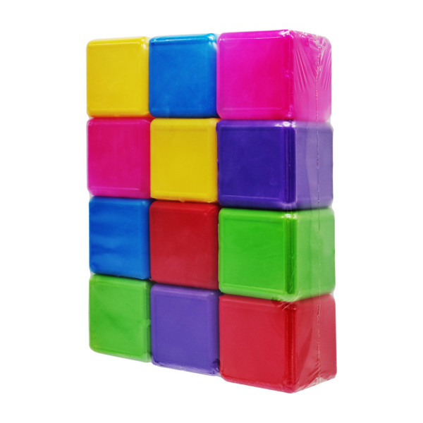Дитячі пластикові кубики Mtoys 05062 кольорові 12 шт.