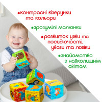 Набір мяких кубиків "Мій маленький світ" МС 090601-01 розмір одного кубика 8х8х8 см Набір мяких кубиків "Мій маленький світ" МС 090601-01 розмір одного кубика 8х8х8 см