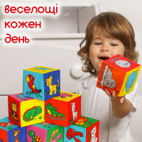 Набір мяких кубиків "Зоопарк" MC 090601-11 розмір кубика 8х8х8 см