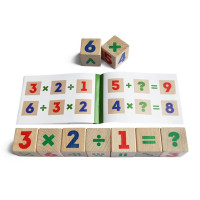 Розвиваючі кубики "Математика" 900736, 9 кубиків, 30 завдань