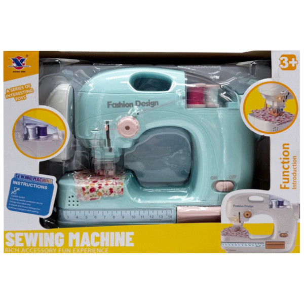 Дитяча побутова техніка "Швейная машинка" XS-25055(Turquoise) світлові та звукові ефекти Дитяча побутова техніка "Швейная машинка" XS-25055(Turquoise) світлові та звукові ефекти