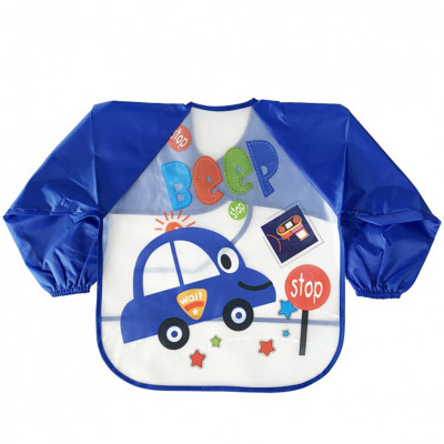 Слинявчик із рукавами "Авто" MGZ-0610-6 клейончастий на завязках