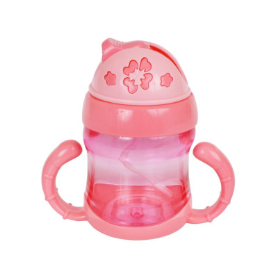 Дитячий поїльник з трубочкою Mega Zayka MGZ-0321 (Coral) 150 мл