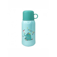 Термос-поїльник з силіконовою трубочкою MGZ-0318(Turquoise) чашкою в чохлі з ремінцем 550 мл