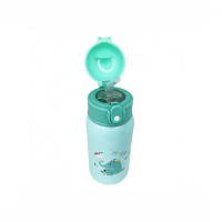 Термос-поїльник з силіконовою трубочкою MGZ-0318(Turquoise) чашкою в чохлі з ремінцем 550 мл