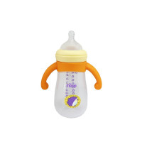 Пляшечка пластикова з силіконовими ручками MGZ-0200(Yellow) 260 мл