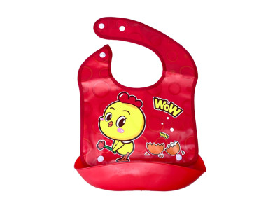 Дитячий слинявчик Курча MGZ-0602(Red) зі знімною кишенею Дитячий слинявчик Курча MGZ-0602(Red) зі знімною кишенею