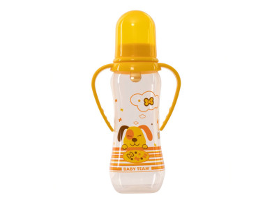 Пляшечка для годування з латексною соскою 1311 помаранчева 250 мл