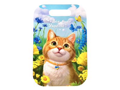 Деревяна сувенірна дошка "Рудий котик" Ubumblebees (ПСФ154) PSF154 прямокутна