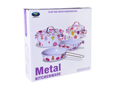 Дитячий набір посуду "Kitchenware" 620-B5(White) каструля пательня
