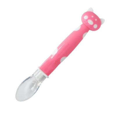 Дитяча силіконова ложка "Хрюшка" MGZ-0114(Pink)