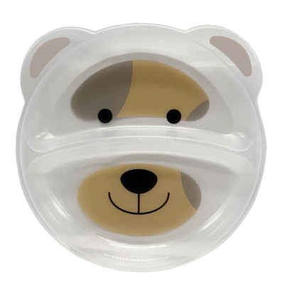 Дитяча секційна тарілочка "Ведмідь" 6000_ведмідь_білий