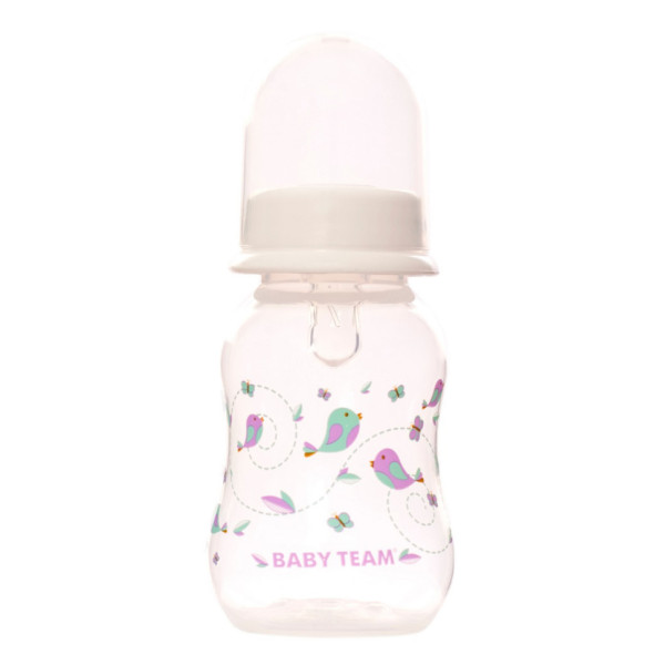 Пляшечка для годування з силіконовою соскою 1111_білий 125 мл