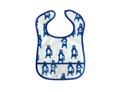 Дитячий слинявчик клейончатий MGZ-0601(Blue) на липучці Дитячий слинявчик клейончатий MGZ-0601(Blue) на липучці