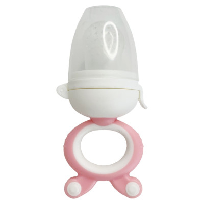 Ніблер для малюків "Зайчик з поршнем" MGZ-0004 (Pink) з кришкою