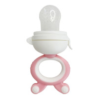 Ніблер для малюків "Зайчик з поршнем" MGZ-0004 (Pink) з кришкою