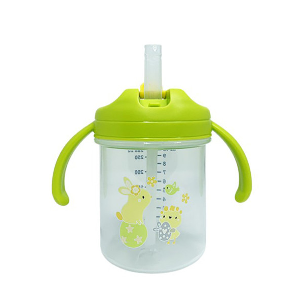 Дитячий поїльник з трубочкою "Зайчик" MGZ-0335(Green) 280 мл