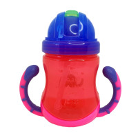 Поільник дитячий з трубочкою Неон MGZ-0300(Pink) 270 мл