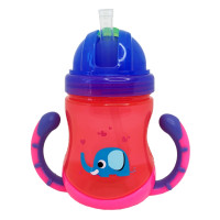 Поільник дитячий з трубочкою Неон MGZ-0300(Pink) 270 мл