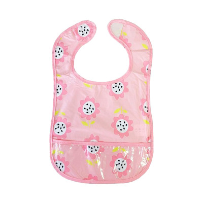 Дитячий слинявчик клейончатий MGZ-0601(Pink) на липучці