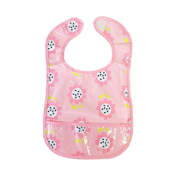 Дитячий слинявчик клейончатий MGZ-0601(Pink) на липучці