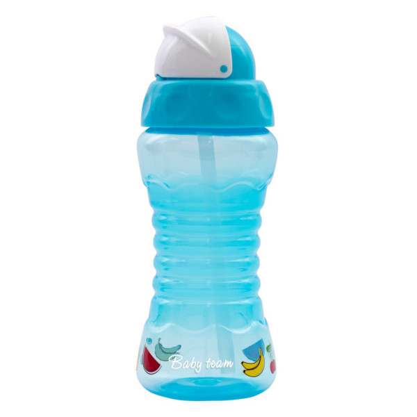 Поїльник для подорожей з трубочкою 5005_блакитний 300 мл