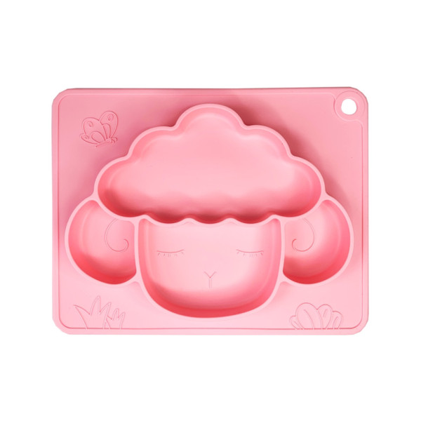 Силіконова тарілка-килимок "Баранчик" MGZ-0125(Pink) 18х23 см Силіконова тарілка-килимок "Баранчик" MGZ-0125(Pink) 18х23 см