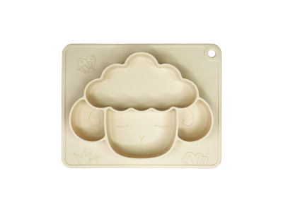 Силіконова тарілка-килимок "Баранчик" MGZ-0125(Beige) 18х23 см Силіконова тарілка-килимок "Баранчик" MGZ-0125(Beige) 18х23 см