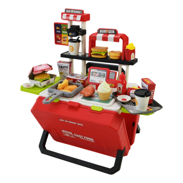 Дитяча іграшкова кухня "Фаст-фуд" 668-159/160(Red) з аксесуарами Дитяча іграшкова кухня "Фаст-фуд" 668-159/160(Red) з аксесуарами