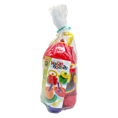 Дитячий ігровий набір посуду 70637(Multikolor) мультиколір 32 предмета паяний пакет