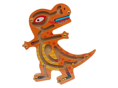 Дерев'яна магнітна іграшка Лабіринт MD 1792-1 Тиранозавр