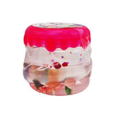 Вязка маса слайм "Crystal Slime" CS-01-01U з намистинками Рожевий