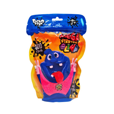 Лізун-антистрес "Mega Stretch Slime" SLM-12-01U 500 гр Рожевий