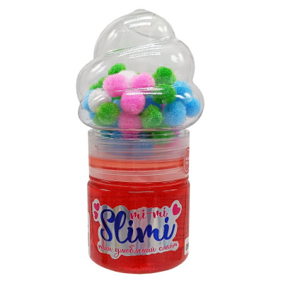 Іграшка-антистрес Слайм Mi-mi Slimi 71827ST(Red) з помпонами