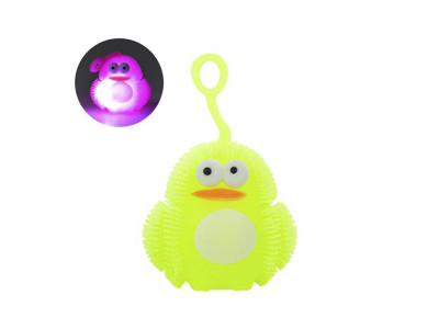 Іграшка-антистрес їжачок "Пінгвін" MS 3575(Yellow) блимає 7 см