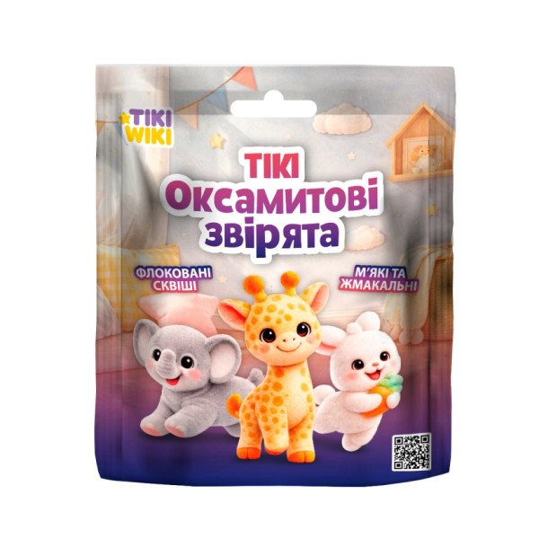 Сквіш-іграшка у вигляді тварини "Оксамитові тварини" Tiki Wiki KD-ZRDW2025011 Сквіш-іграшка у вигляді тварини "Оксамитові тварини" Tiki Wiki KD-ZRDW2025011