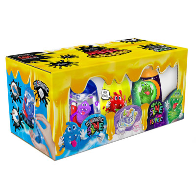 Вязка маса "3 в 1" Magnetic Slime "Fluffy Slime" "Crazy Slime Fluoric" SLM-14-01U кольори в асортименті