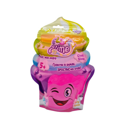 Вязка маса "Fluffy Slime" FLS-02-01U упаковка 500 мл Рожевий