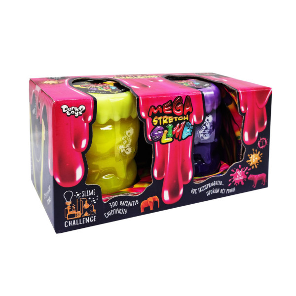 Вязка маса "Mega Stretch Slime" SLM-11-02U 2 банки Вид 1 Вязка маса "Mega Stretch Slime" SLM-11-02U 2 банки Вид 1