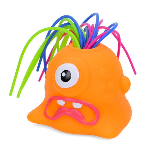 Дитяча іграшка-антистрес "Монстрик" FG231109065Q(Orange) звук та світло 5 см