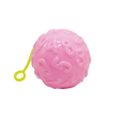 Мяч дитячий MS 4286(Pink) 75 см текстурний пискавка мерехтить