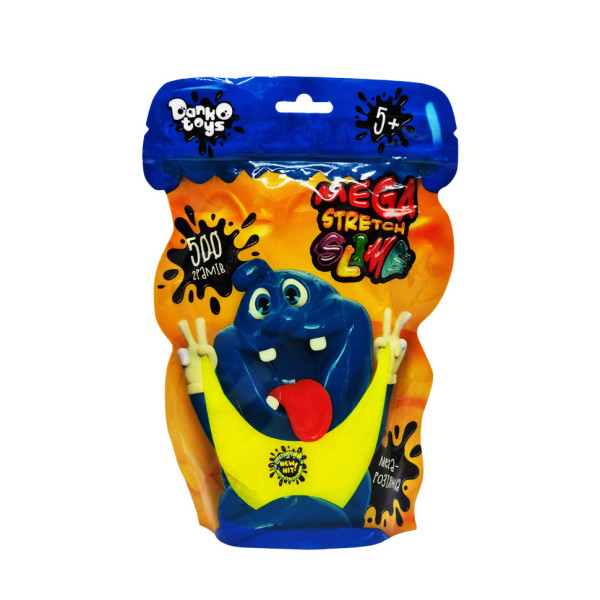 Лізун-антистрес "Mega Stretch Slime" SLM-12-01U 500 гр Жовтий Лізун-антистрес "Mega Stretch Slime" SLM-12-01U 500 гр Жовтий