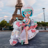 Дитяча лялька "Красуня Пінк на скутері" 4SF Manga Dolls HKTF3000 серії "Hello Kitty" Дитяча лялька "Красуня Пінк на скутері" 4SF Manga Dolls HKTF3000 серії "Hello Kitty"