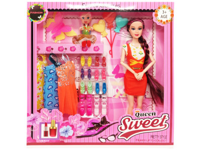Ігровий набір Лялька з донькою "Quenn Sweet" 313K43(Orange) з аксесуарами
