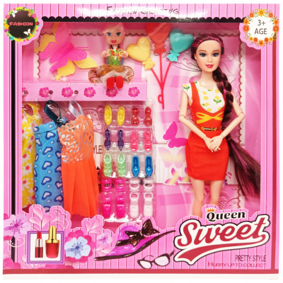 Ігровий набір Лялька з донькою "Quenn Sweet" 313K43(Orange) з аксесуарами