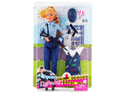 Лялька з нарядом DEFA 8388-BF 29 см поліція сукня Синій