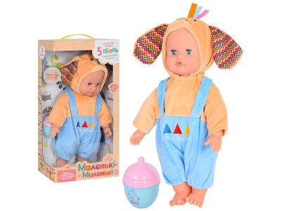 Дитяча лялька-пупс M 4717 I UA 38 см пляшечка-брязкальце